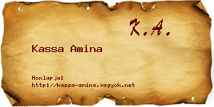 Kassa Amina névjegykártya